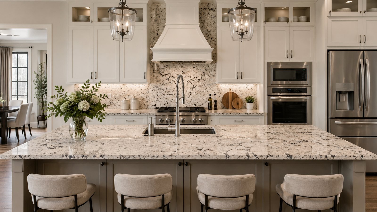 Alpino Granite kitchen application, skyline view