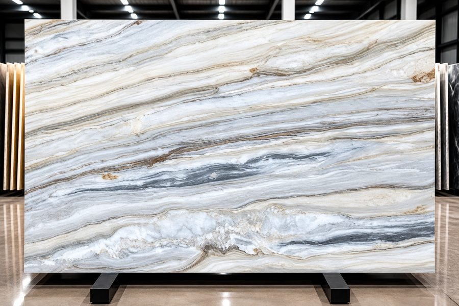 Azul Cielo Macchia Vecchia Marble slab